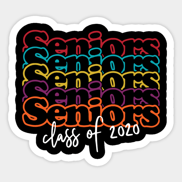 Vintage Class Of 2020 Graduation Senior Funny Quarantine Sticker by KiraT